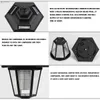 Lâmpadas de gramado 2 PCS Hexagonal Solar LED Wall Light Outdoor Lamp Garden Solar Sconce Lanterna Impermeável Retro LED Garden Landscape Light Decor YQ240116