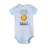 Rompers Little Nugget Baby Announcement Newborn Baby Bodysuits Summer Boys Girls Romper Body Pregnancy Reveal Clothes Infant Shower Gift H240508