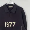 Outono inverno chegam streetwear 1977 digital reunido polo malha camisola das mulheres dos homens solto hip hop streetwear malha pulôver 240116