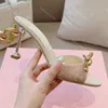 Sandales à talons Célèbre Designer Femmes Bowknot Strass Robe Chaussure Bouts Ronds Slingbacks Qualité Cuir Pantoufles À Talons Hauts Soirée De Mariage Avec Boîte 10A