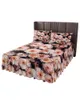 Bedrok Roze Bloem Dahlia Elastisch ingerichte sprei met kussenslopen Beschermer Matrashoes Beddengoed Set Laken