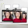 Selfie Lights Portable Mini Selfie Fill Light Rechargeable 3 Modes Luminosité Réglable Clip On pour Téléphone Portable Ordinateur Fill Light Make UpL240116