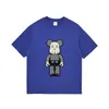 Gaojie Brand Little Bear Double Yarn Pure Violent Kaw Print Löst kortärmad t-shirt