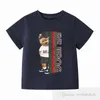 Camiseta de algodón para niños y niñas, camisetas de manga corta con estampado de dibujos animados, tops informales para niños, ropa S1039 2024