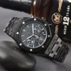 AP mens women Trabajando Fecha automática Relojes para hombres Relojes de lujo barnd Moda para hombre Reloj con banda de acero completo Reloj con movimiento de cuarzo Relojes de pulsera dorados y plateados Tres ojos