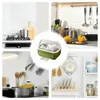 Kitchen Storage Dish Drying Rack Silverware Drainer Basket With Drain Board Dinnerware Plates Bowl Chopsticks Organizer Cutlery Utensils