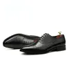 Estilo italiano marrom preto couro genuíno oxford vestido masculino qualidade novo designer artesanal casamento social brogues sapatos homem