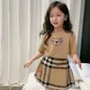 2024 Girls Three Piece Sticked Cardigan Set Classic Boys Pure Cotton Short Sleeve T-Shirt Summer Embonsed Bear Sticked Coat CSD2401161-8