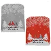 Capas de cadeira Natal Jantar Slipcovers Gnome Padrão Porta Maçaneta para Ornamentos Conjunto Xmas Indoor Decor Party