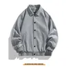 2024 Listing Куртка оверсайз, модная повседневная замшевая флип-подкладка, тонкое качественное мужское свободное рабочее пальто на весну и осень 240115