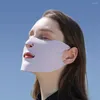 Foulards couleur extérieur pour femmes visage hommes foulard en soie masque solaire masque anti-uv voile de couverture