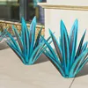 Garden Decorations Tequila Rustic Sculpture Creative Agave Plants Ornaments Iron Hand Painted Yard Stakes For Outdoor Lawn