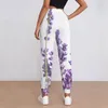 Women's Pants Purple Lavender Ladies Vintage Spring Flowers Trendy Joggers Autumn Custom Harajuku Oversized Trousers Gift Idea