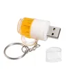 USB Flash Drives Glass Glass Flash Drive 128 GB Przezroczysty kubek Pen Drive 64 GB Darmowy łańcuch kluczy Pendrive 32 GB Kreatywne prezenty Pamięć Stick 16 GB 8G