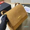 Borsa a tracolla di lusso da donna con pallina d'oro firmata Borsa a tracolla in pelle scamosciata di moda di marca francese 8A Ascelle in vera pelle da donna di qualità