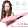 32 mm fali włosów Curling Iron Profesjonalny francuski jajka do włosów Curler falowany Styler Szybkie podgrzewanie narzędzie stylistyki 240115