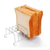 Armazenamento de cozinha retângulo pão display stand ferramenta organizador torradas rack segurando