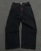 Y2K Jeans Uomo Hip Hop Retro Teschio Ricamo Lavato Pantaloni larghi in denim Donna Dritto Casual Allentato Gamba larga Pantaloni Streetwear 240115