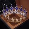 Kafa Bantlar Barok Siyah Kristal Düğün Taç Saç Takı Gelin Headdress Kraliçe Gelin Tiaras Circle Diademl2401015