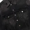 24SS Designer Blenciaga Baleciaga 23ss High Edition B Family New Unisex Couple Style Destroyed Old Made Mud Dyed Denim Jacket Casual Coat