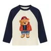 INS Bambini cartone animato stampato T-shirt 2024 ragazzi ragazze principessa modello manica lunga tees moda bambini cotone casual tps S1038