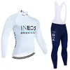 Turuncu INEOS Bisiklet Jersey Pantolon Suit Italia Team Pro Ropa Ciclism Kış Termal Polar Bisiklet Ceket Önlükleri Giyim 240116