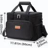 Insulated Lunch Bag Food Thermal Box Portable Outdoor Picnic Cooler Bag Leakproof Office Tote Lunchbag Shoulder Strap Lunchbox 240116