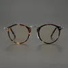 Japan Brand Designer Handmade Men Retro Round Frame Glasses Women Transparent Acetate Frame Optical Myopia Eyeglasses 240115