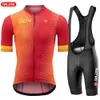 Raudax GCN Summer Cycling Jersey Set Man半袖マウンテンバイクサイクリングウェアトライアスロン自転車服MTBバイクシャツ240116