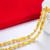 Enkel manlig 18K guldhalsband Hexagonal Buddha Bambuskedja Fina smycken Cleavicle Halsband för män pojkvän födelsedagspresenter 240116