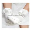 Bridal Gloves Iovry Satin Pearl Waist Length Fl Finger Wedding Rhinestone Glove6250049 Drop Delivery Party Events Accessories Dhqjr