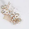 Hair Clips Girls Hairpin Gilden Comb Pearl Floral Crystal Insert Tiaras Bridal Wedding Accessories Fairy Lady Prom Head Jewelry