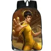 حقيبة الظهر Kung Fu Bruce Lee Daypack Jeet Kune do School Bag Print Rucksack Picture Schoolbag Photo Pack