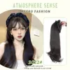 WEILAI Removable Headband Wig Women's Long Hair Synthetic Half Head Cover Natural Traceless Hair Wavy/ Straight240115