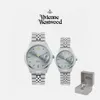 vivianeism westwoodisme montre queen mère rose rose rouge écrasé glace bleu saturne small gol montre mode luxe quartz watan féminin