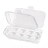 Förvaringsflaskor Portable Egg Box Sock Proof Holder Transparent Kitchen Organizer för utomhuscamping Picknickcontainerfodral