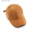 Boll Caps Spring Autumn Corduroy Baseball Caps % Cotton Solid Vintage Unisex Baseball Hat For Women Men Justerbara utomhus Hip Hop Hatts Q240116