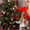 Świąteczny łuk z dzwonami Xmas Tree wiszący mini bownot ornament rok imprezy Dekoracja domu 10 DHX6K DHX6K