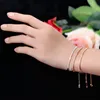 Altri braccialetti S0143 Vinci gioielli creativi a mano squisita Micro-inset zircone lucido Bracciale curvo a fila singola Consegna goccia regolabile Otm1H
