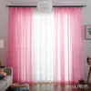 European American Style Multicolor Sheer Curtain Bay Window Screening Solid Door Curtains Drape Panel Tulle for Living Room 240115