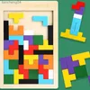 Rompecabezas 3D Rompecabezas de madera 3D Juguete Forma de color Juegos mentales cognitivos para niños Rompecabezas de madera Juguetes Tangrams para niños