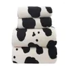 Towel Fade Resistant Bath Sports Microfiber Quick Dry Cute Cow Coral Fleece Set For Hands And Body Towels