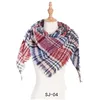 Schals Frauen Plaid Triangar Schal Mädchen Dame Mode Quaste Kopftuch Herbst Winter Warm Halten Gitter Schals Schal 10Jh J2 Drop Delive Dhg6K