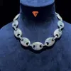 2024 Prix à bas prix personnalisé bijoux brillant luxe 7 couleurs Collier 925 Sterling Silver Iced Out Moisanite Tennis Chain