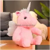 30Cm P Dolls Cute Glowing Small Elephant Children Accompany Doll Color Lamps Cloth Birthday Gift Drop Delivery Dh9X4