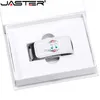 USB Flash Drives JASTER Custom For Gifts 2.0 Flash Pen Drives 64GB 32GB 4GB 8GB 16GB Pendrive Leather Usb + White Box (Over 1 pcs Free )