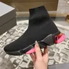 Botas de calcetines informales para mujeres tejiendo en el tobillo botas de Mujer grueso sole tenis feminino