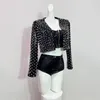 Stage Wear Vintage Nike Cears Carzy Top Shorts Women Party Jazz Dance Festival Festival Gogo Dancer Costume XS6500