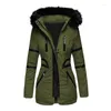 Women's Down Winter Women Coat 2024 Parka Casual Outwear Camouflage Military Hooded Fur Jackets For Female