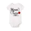 Rompers Shana Tova Print Baby Bodysuit Rosh Hashanah新生服JE新年パーティー幼児ジャンプスーツ衣装幼児ホリデーRomper H240508